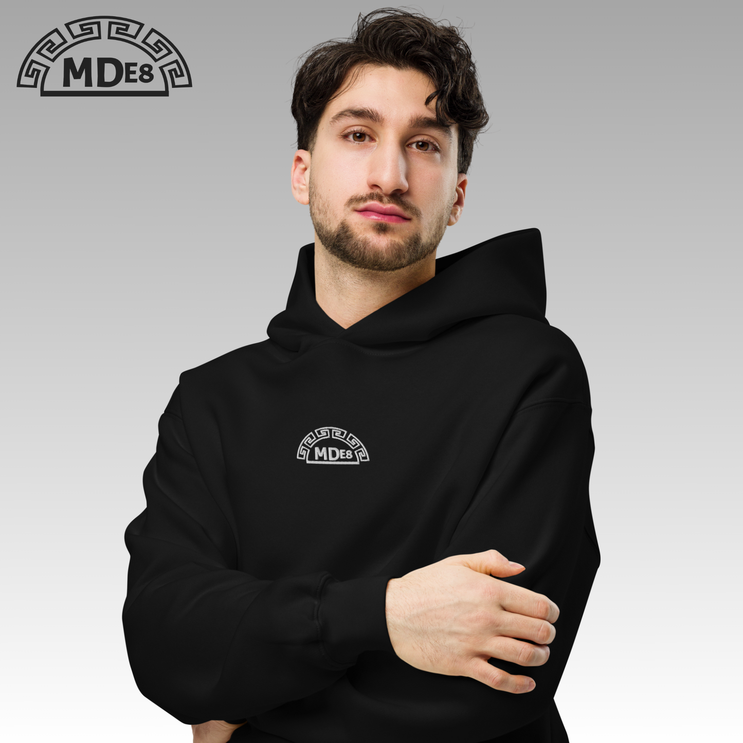 Repeat MDE8 hoodie unisex — front view