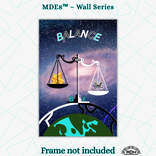 Balance — justice, soul and harmony symbolic wall art by MDE8™