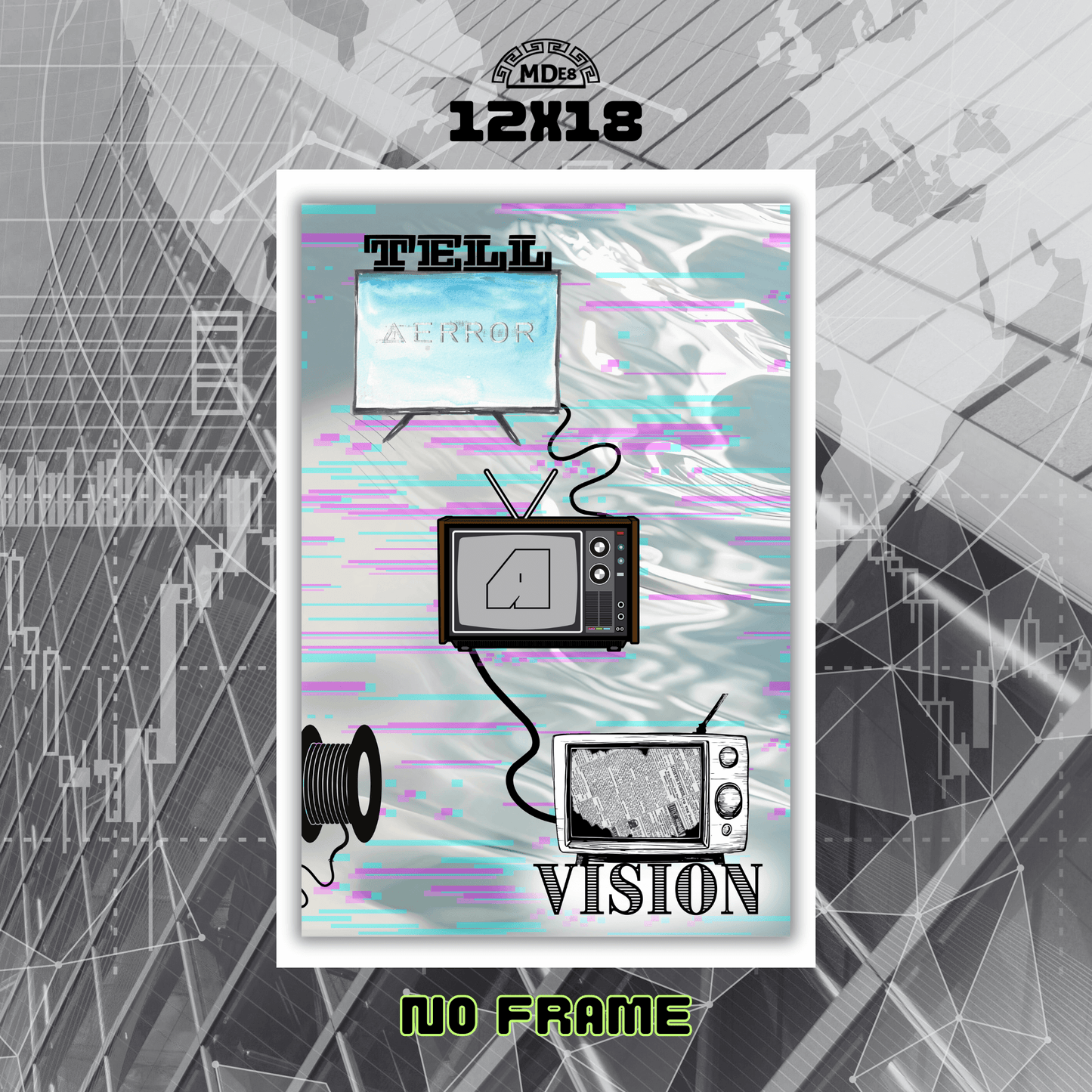 MDE8 – Tele-a-vision – Wall Art 12x18