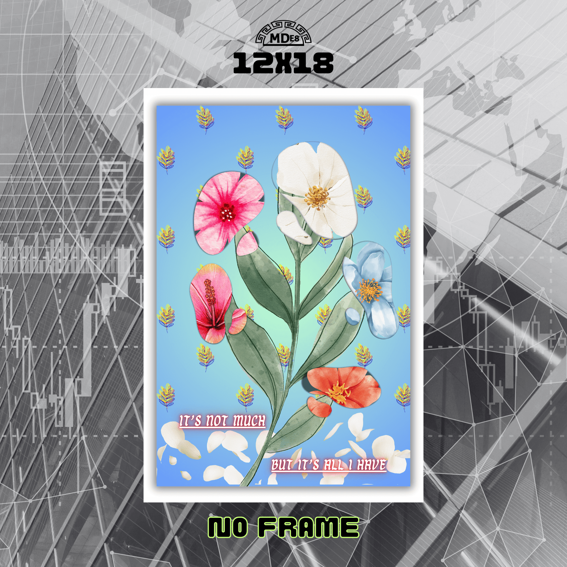 MDE8 – Emotional Bloom – Wall Art 12x18