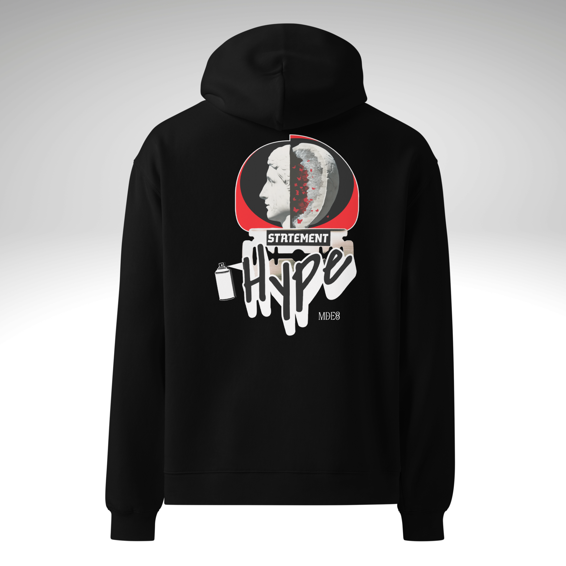 graphic streetwear hoodie hype back