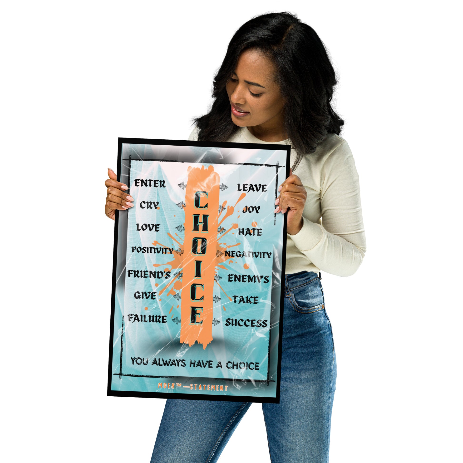 Choice wall art poster — MDE8 symbolic statement design