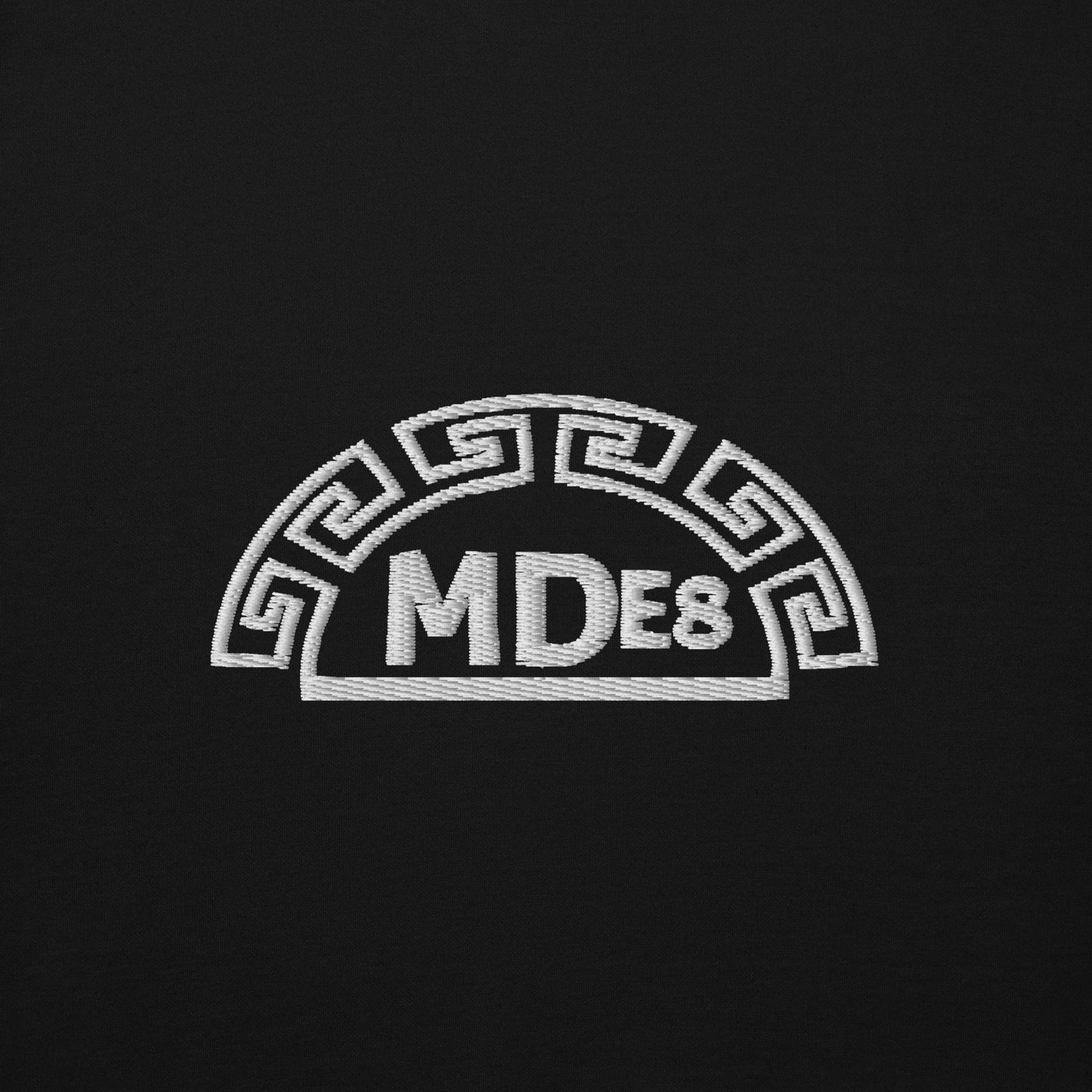 Graphic streetwear hoodie front logo MDE8
