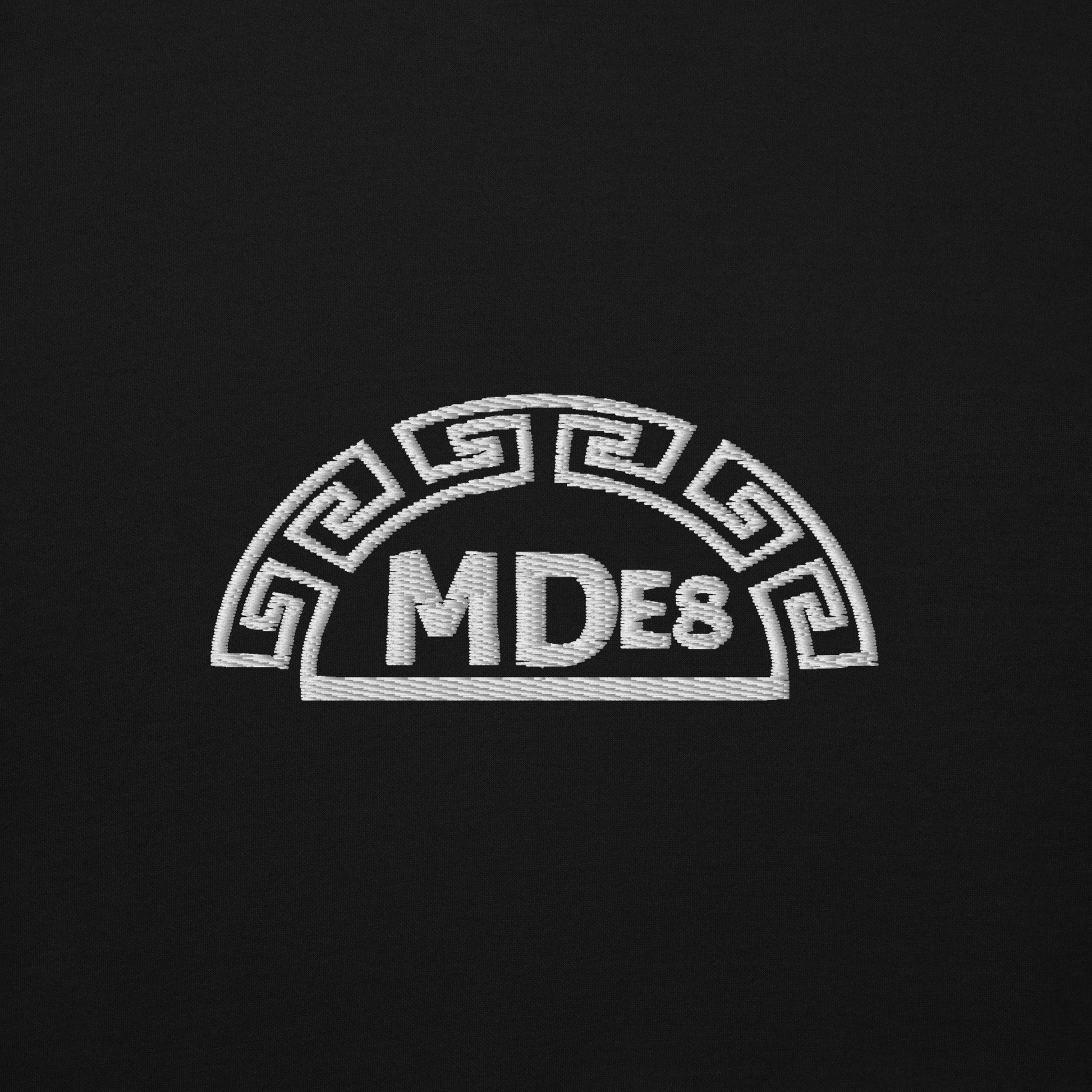 Graphic streetwear hoodie front logo MDE8