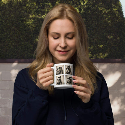 MDE8 – Retro Pop-Art Horse Mug — 11oz with Model